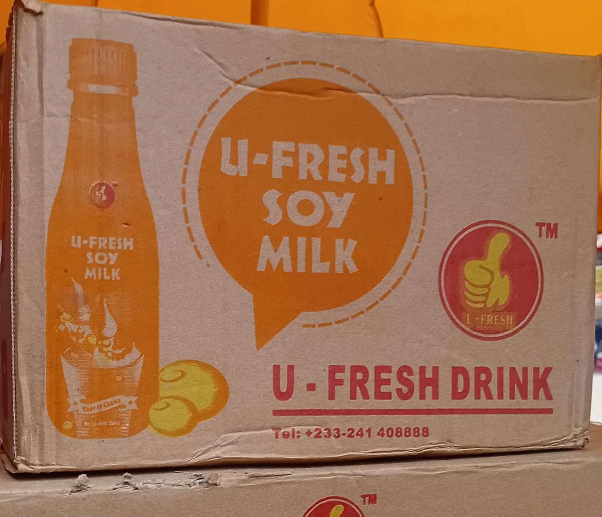 U-fresh soy milk bottle drink